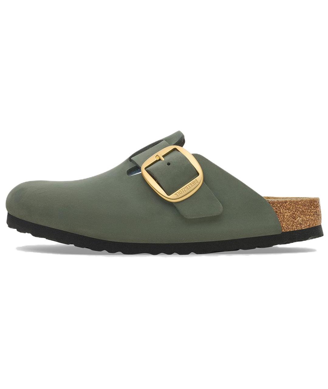BIRKENSTOCK Зеленые замшевые сабо, фото 2