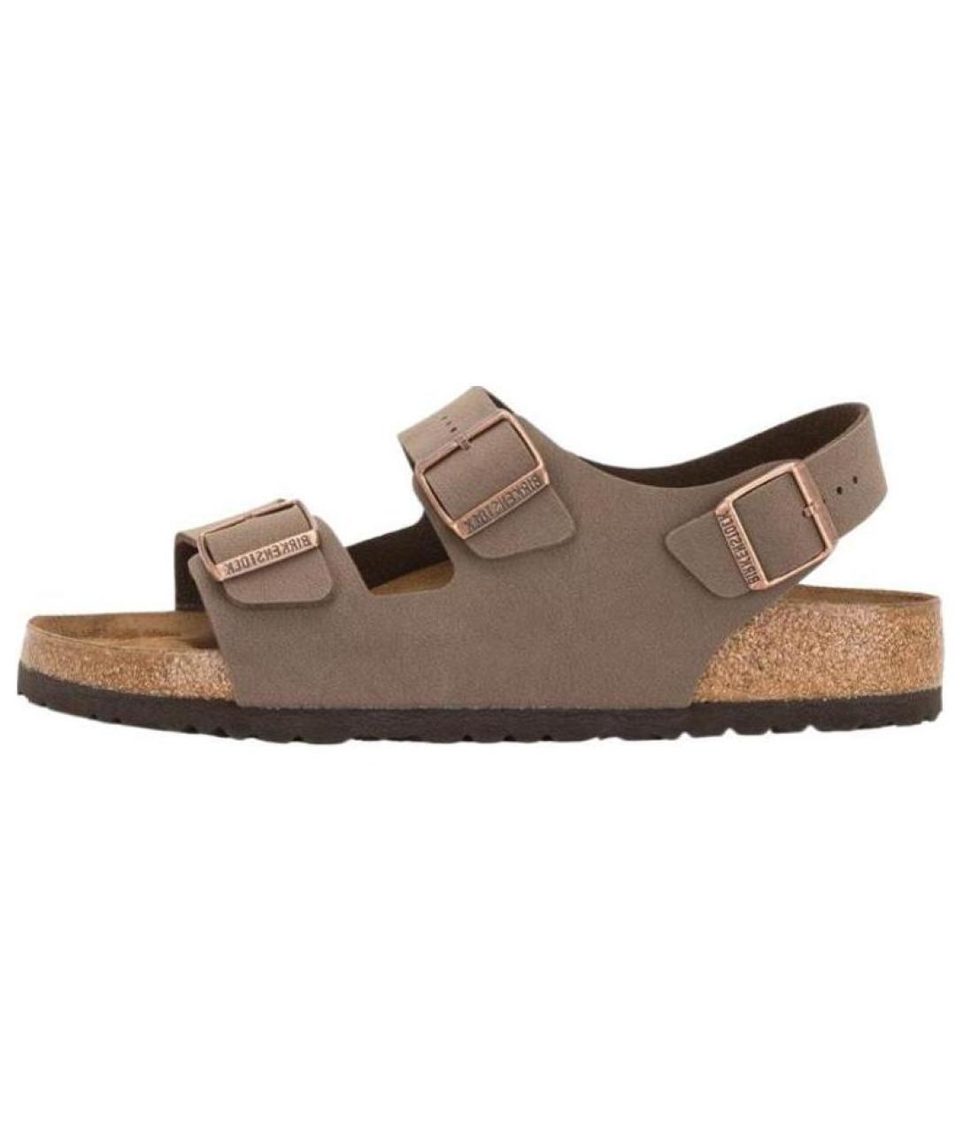 BIRKENSTOCK Коричневые замшевые сандалии, фото 2