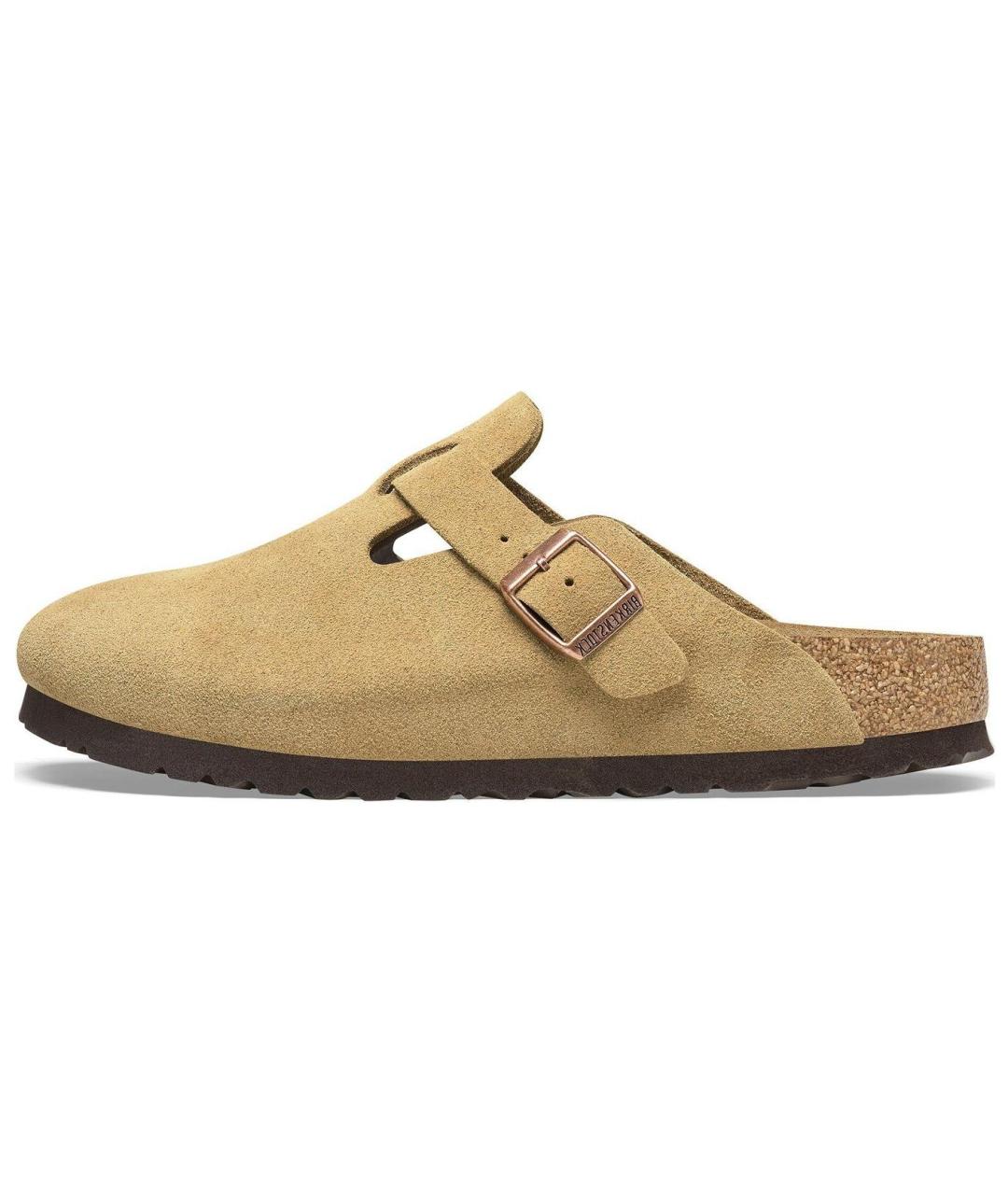 BIRKENSTOCK Желтые замшевые сабо, фото 2