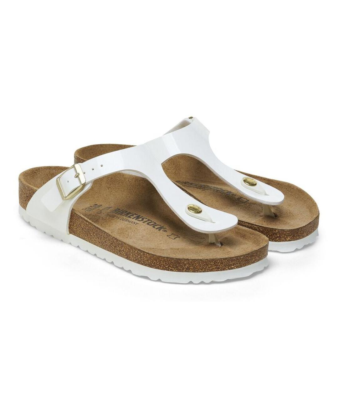 BIRKENSTOCK Белые шлепанцы, фото 4