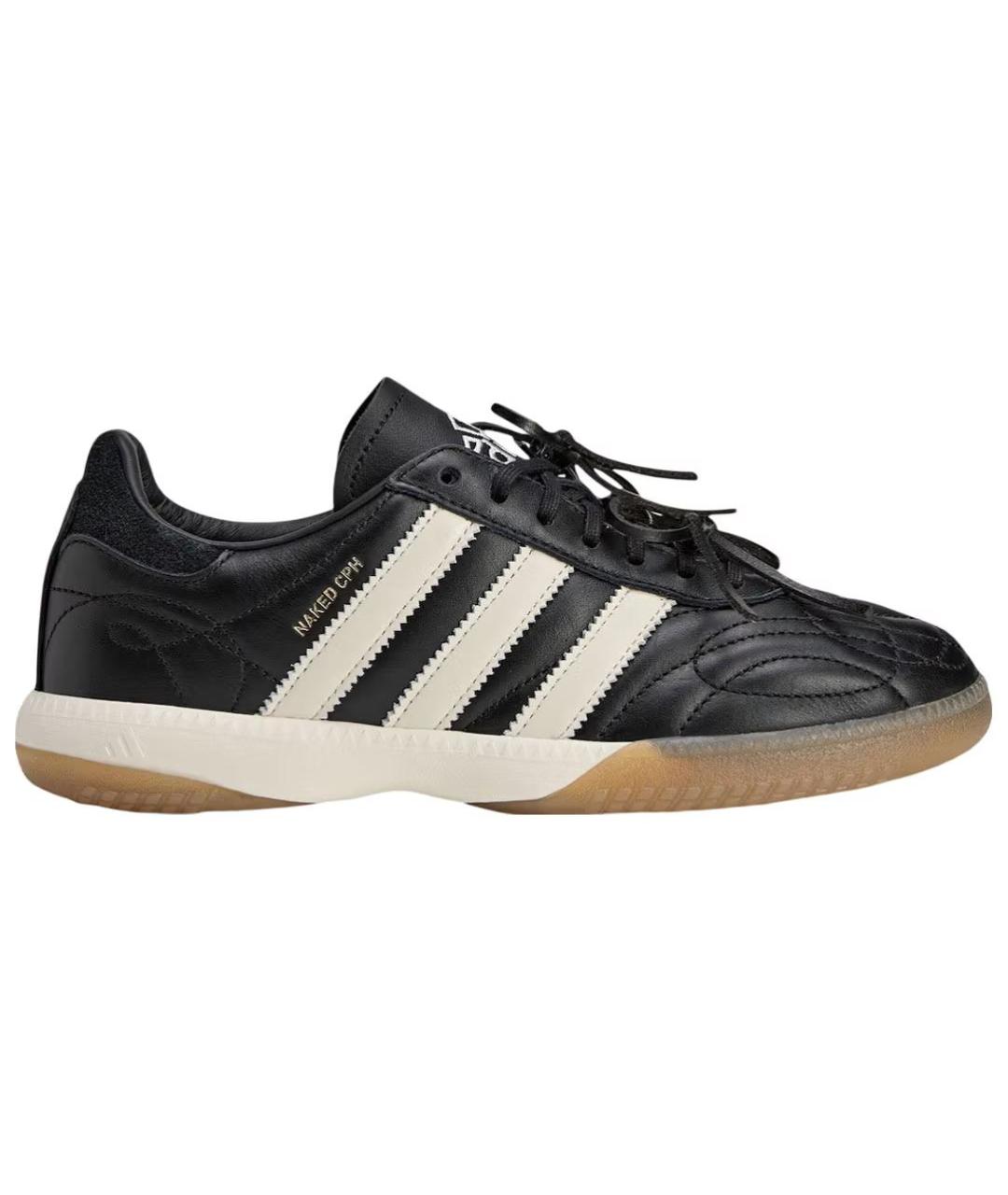 ADIDAS Черные кожаные кеды, фото 1