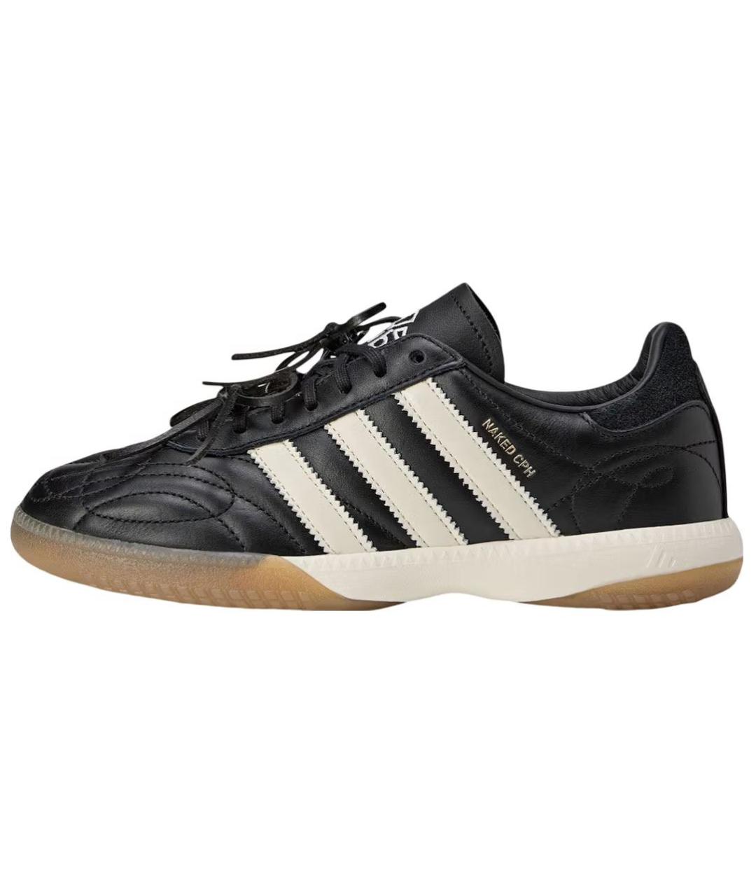 ADIDAS Черные кожаные кеды, фото 2