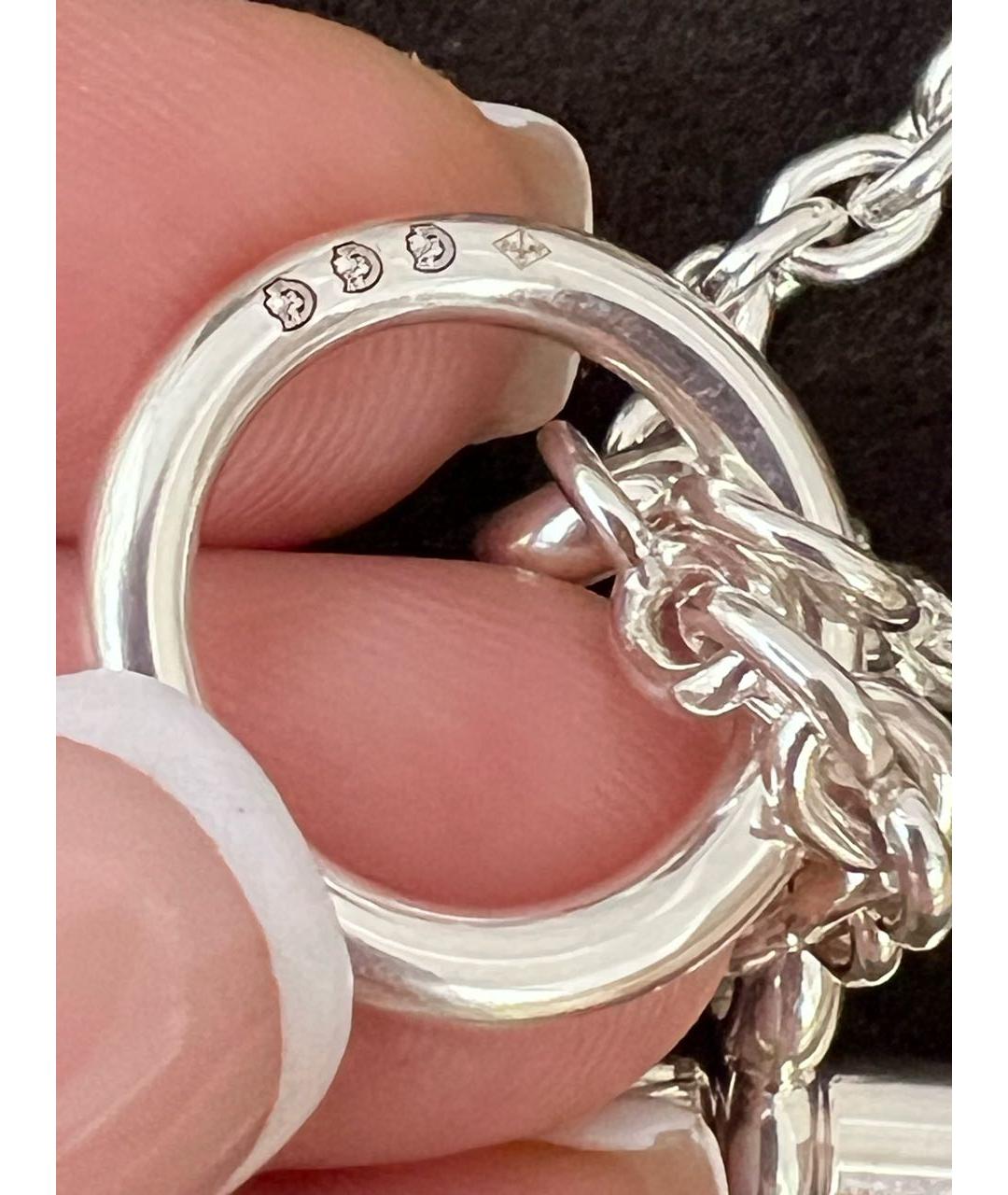 HERMES Серебряное серебряное колье, фото 5