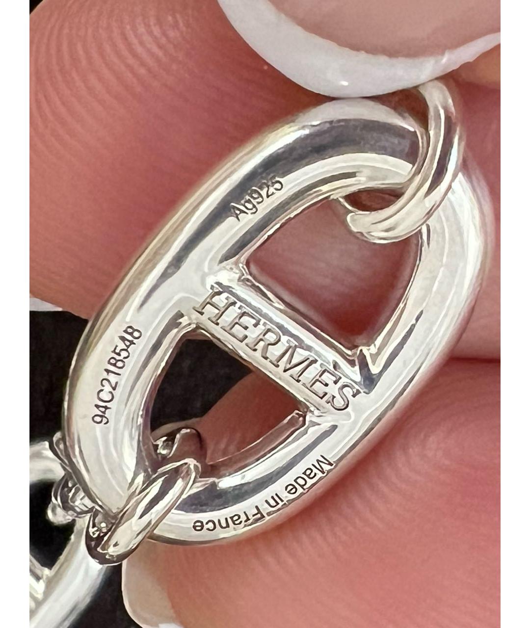 HERMES Серебряное серебряное колье, фото 4