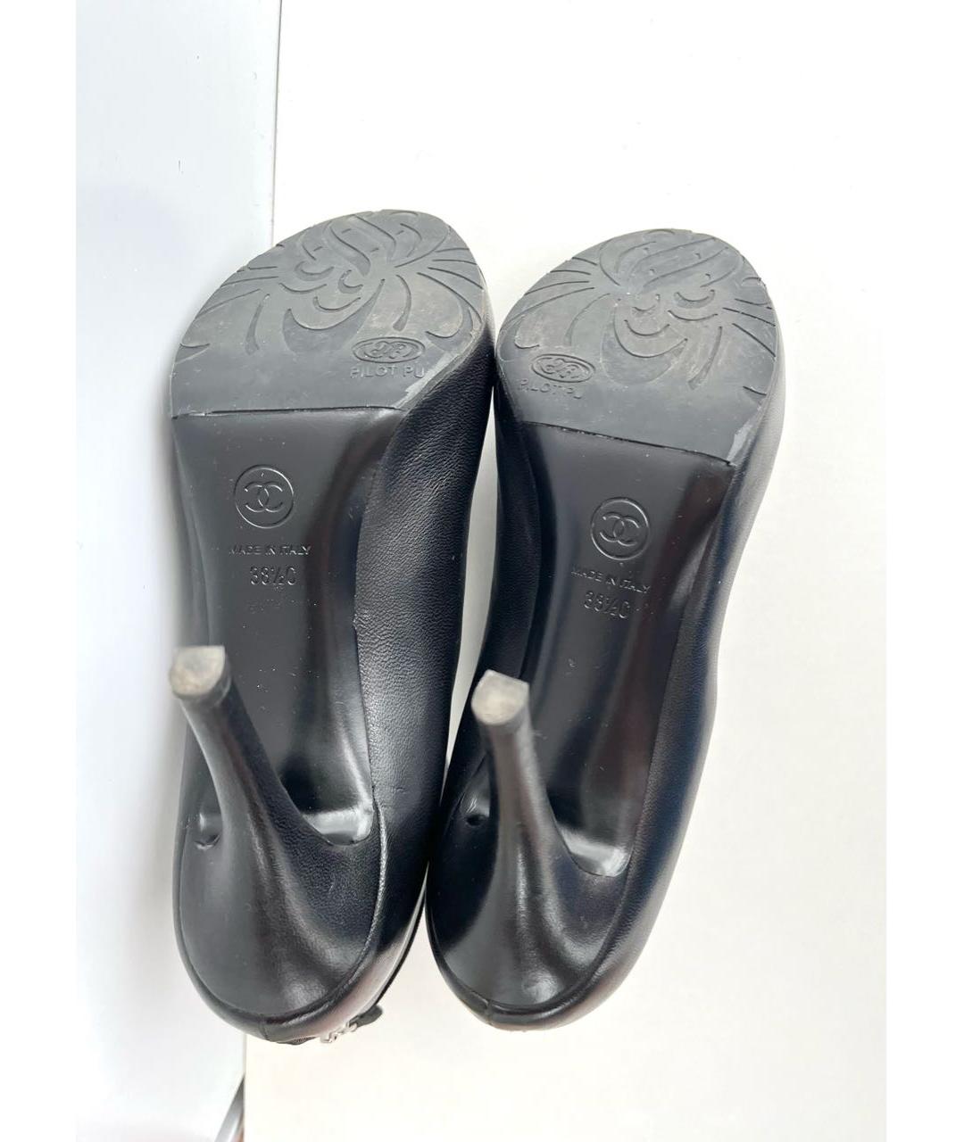 CHANEL Черные кожаные ботильоны, фото 6