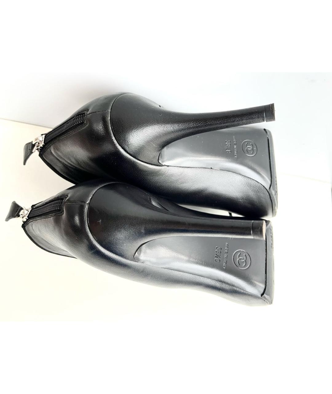 CHANEL Черные кожаные ботильоны, фото 7