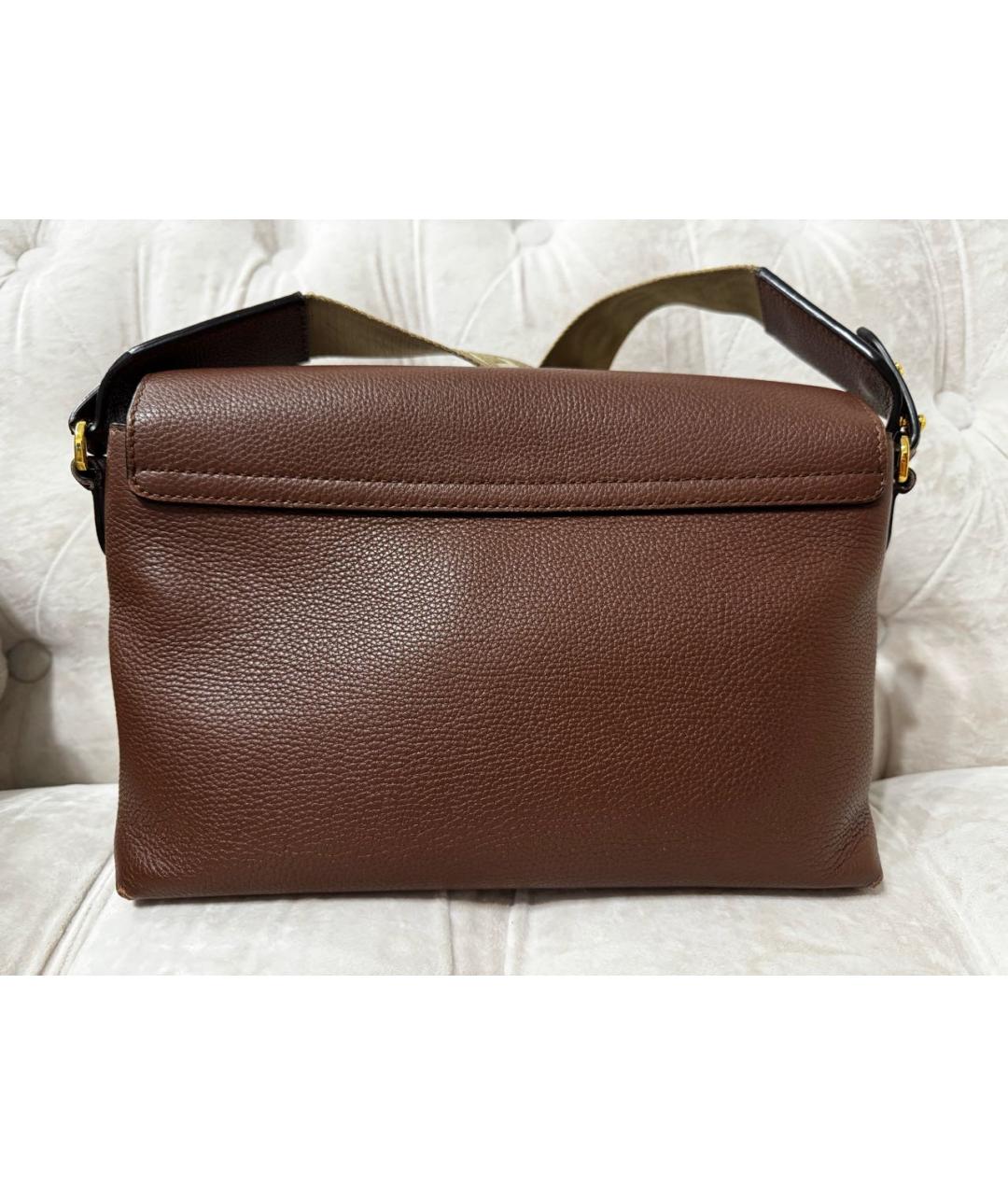 BURBERRY Коричневая кожаная сумка через плечо, фото 2