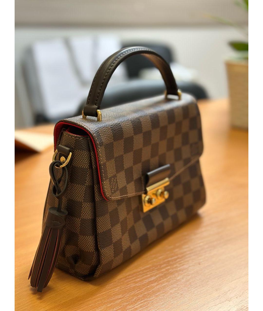 LOUIS VUITTON Коричневая кожаная сумка через плечо, фото 2