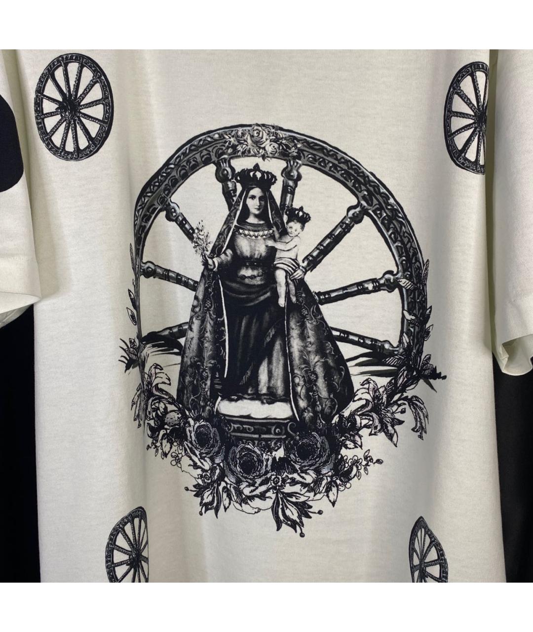 DOLCE&GABBANA Белая хлопковая футболка, фото 4