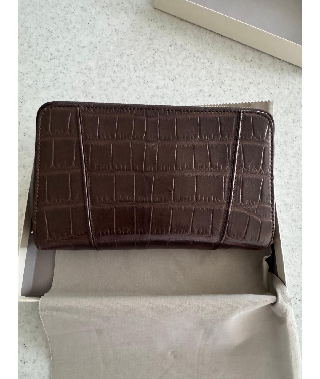 BRIONI Коричневый кошелек из экзотической кожи, фото 4