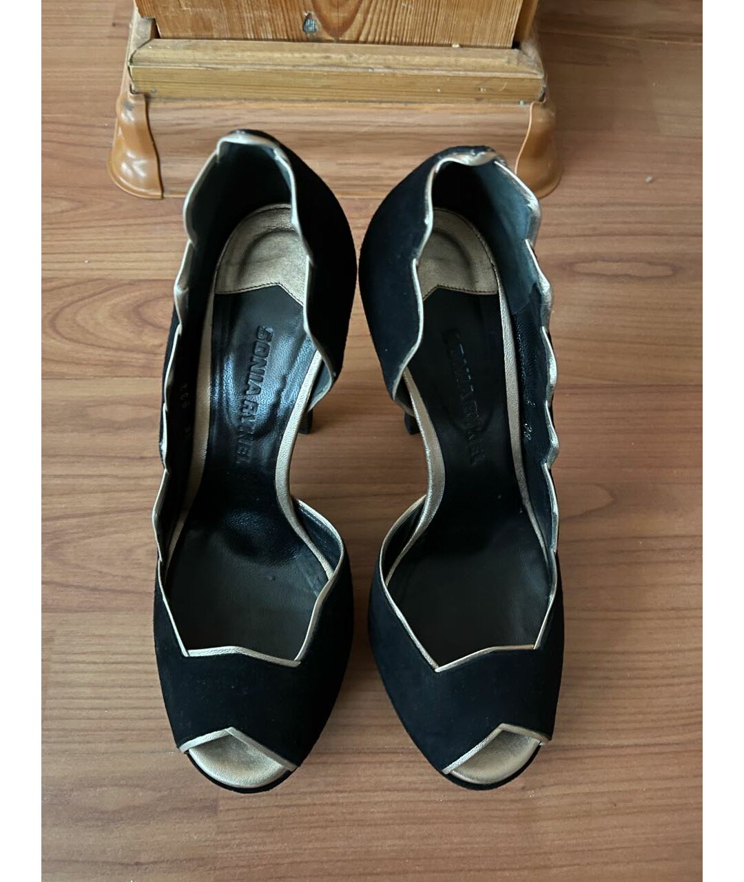 SONIA RYKIEL Черные замшевые туфли, фото 3
