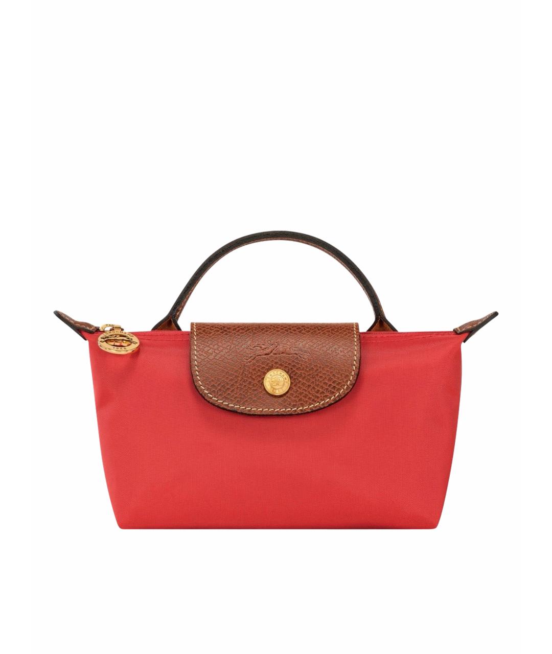 LONGCHAMP Красная синтетическая сумка с короткими ручками, фото 1