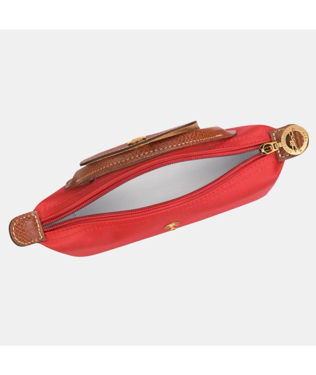 LONGCHAMP Красная синтетическая сумка с короткими ручками, фото 4