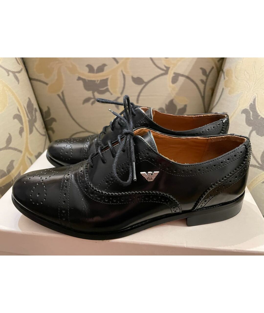 ARMANI JUNIOR Черные кожаные ботинки, фото 7