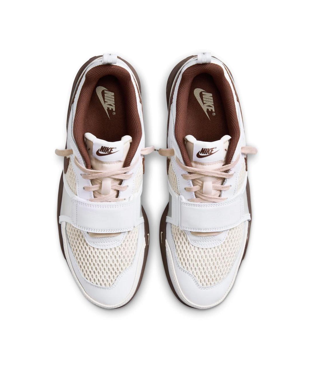 NIKE Белые текстильные низкие кроссовки / кеды, фото 4