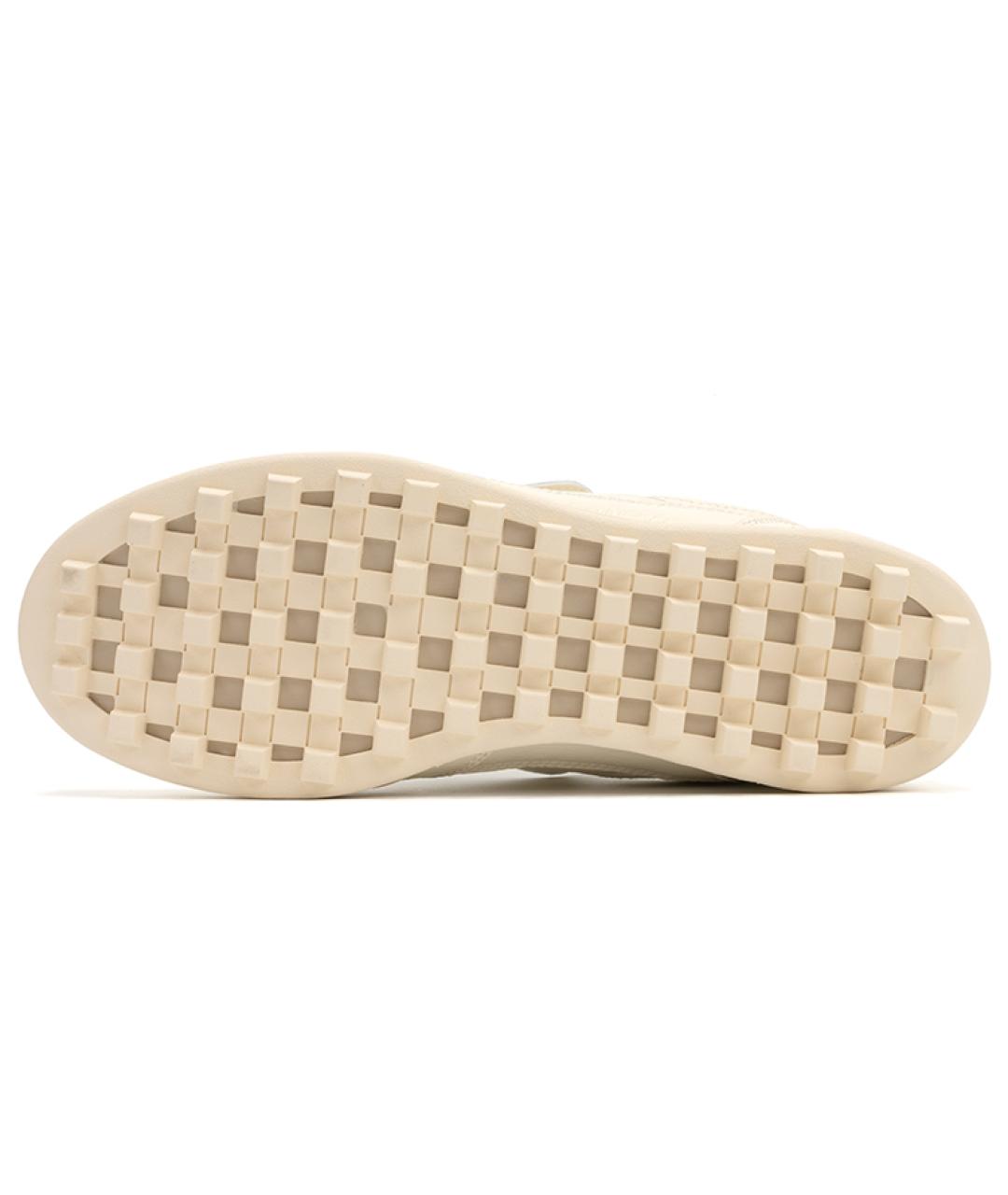 FOOT INDUSTRY Бежевые кожаные кроссовки, фото 5