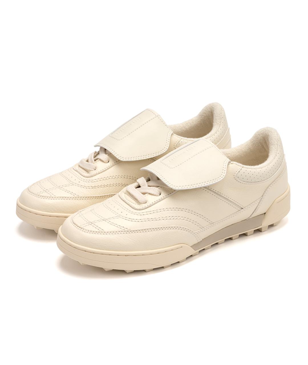 FOOT INDUSTRY Бежевые кожаные кроссовки, фото 3