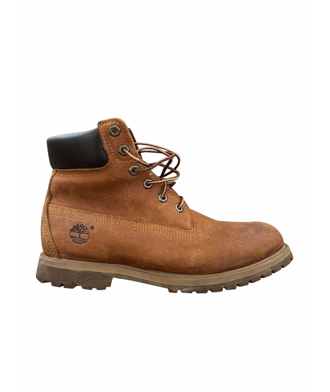 TIMBERLAND Коричневые замшевые ботинки, фото 1