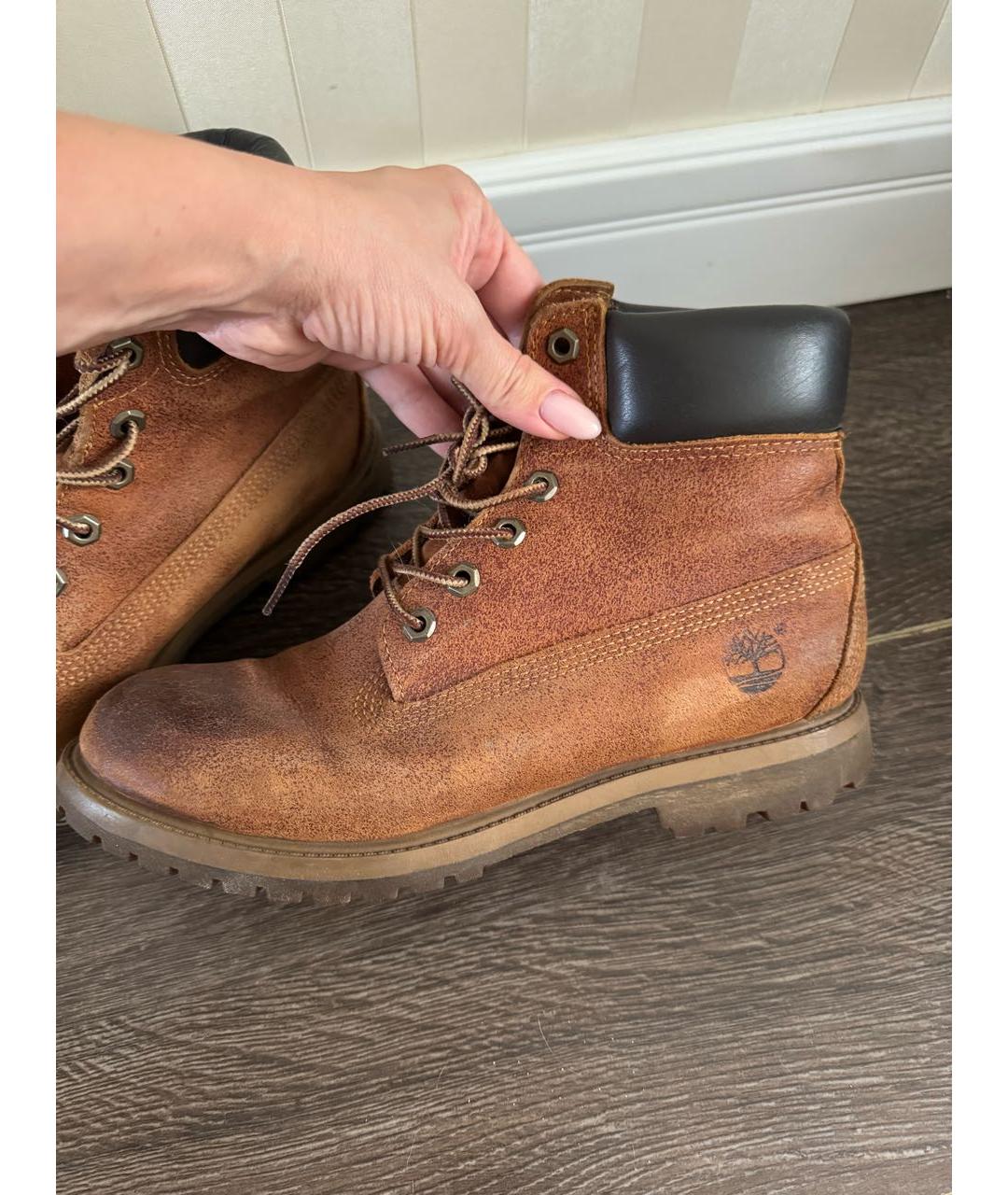 TIMBERLAND Коричневые замшевые ботинки, фото 9