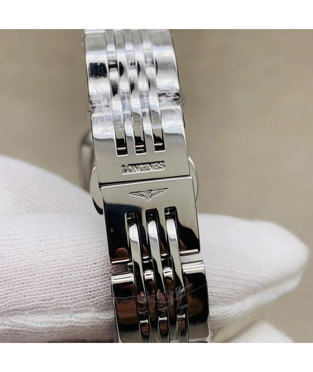 LONGINES Белые металлические часы, фото 6