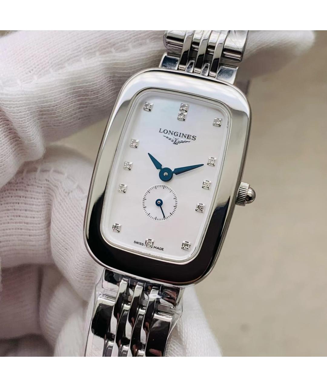 LONGINES Белые металлические часы, фото 2