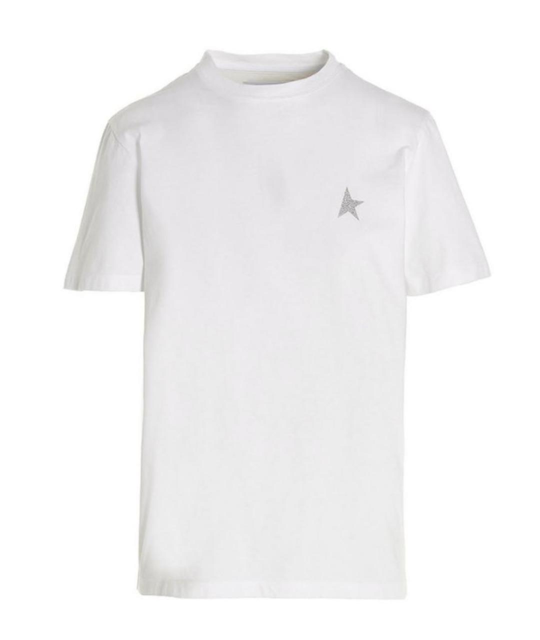 GOLDEN GOOSE DELUXE BRAND Белая хлопковая футболка, фото 1