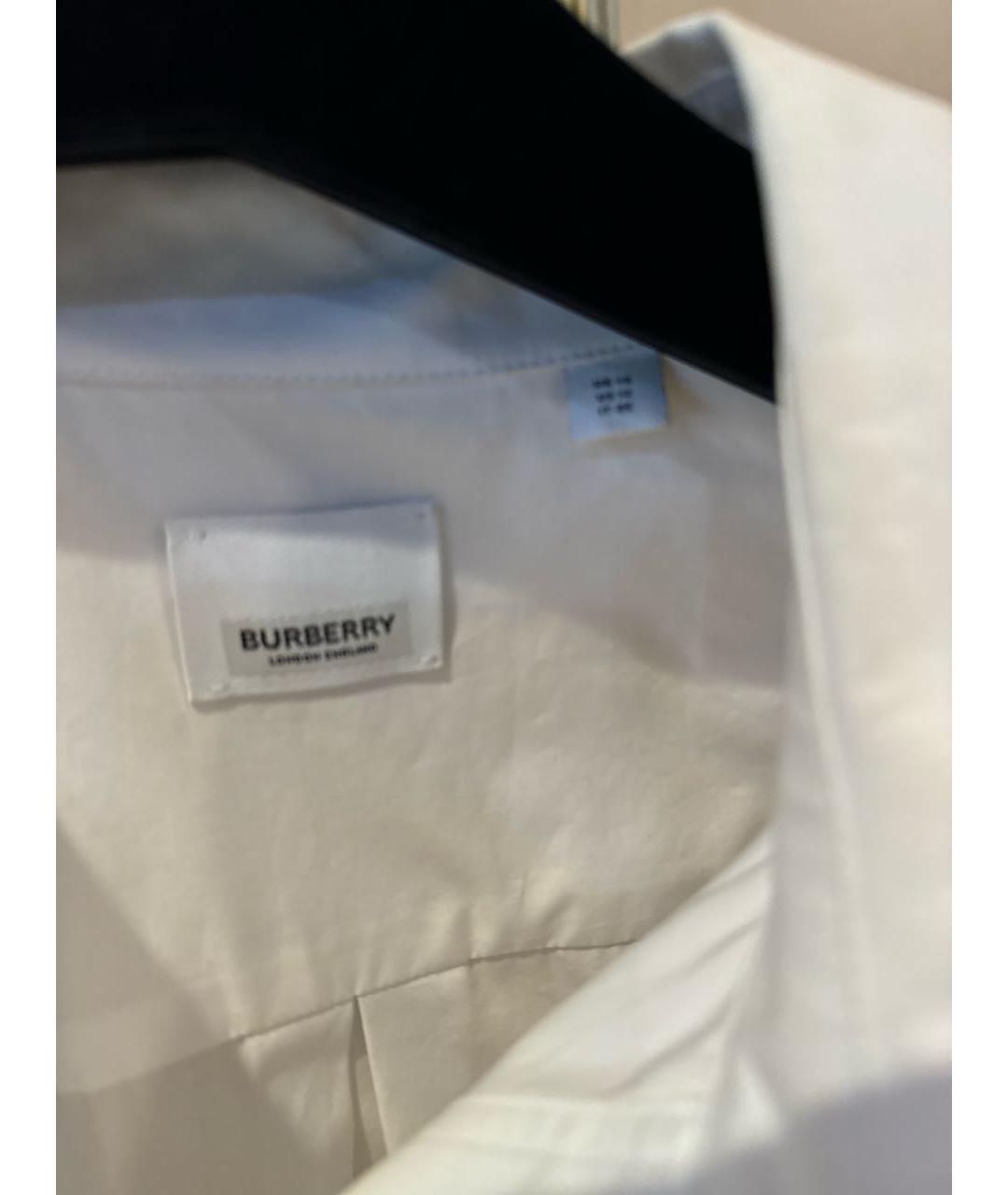 BURBERRY Белая хлопковая рубашка, фото 6