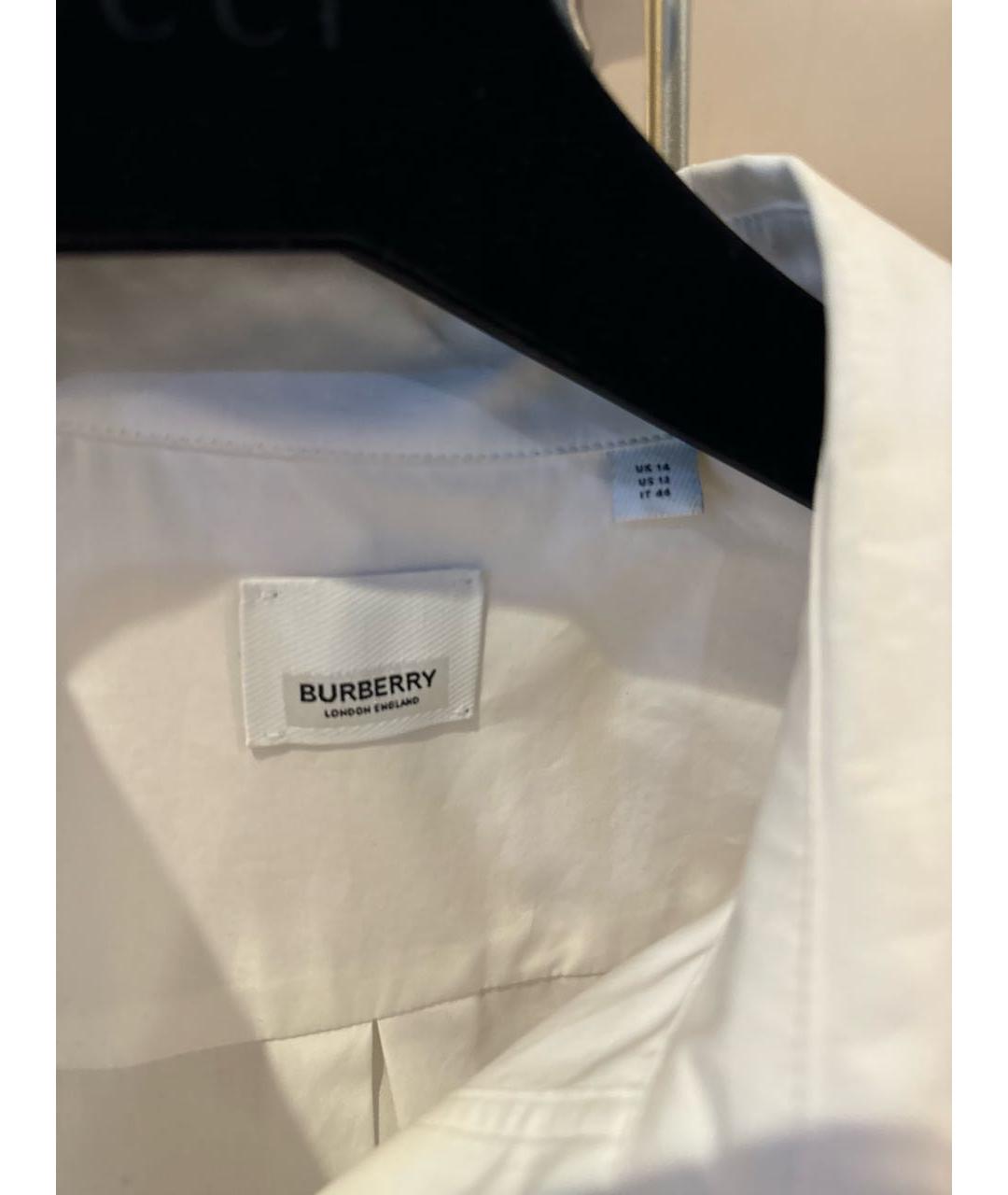 BURBERRY Белая хлопковая рубашка, фото 3