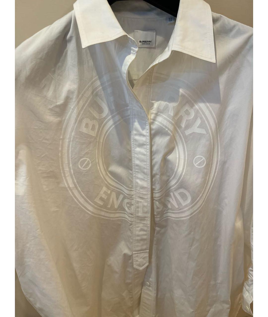BURBERRY Белая хлопковая рубашка, фото 4