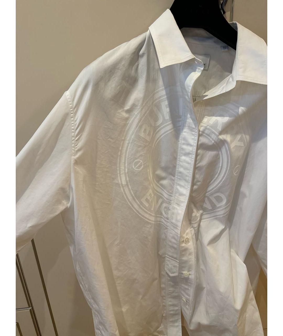 BURBERRY Белая хлопковая рубашка, фото 7
