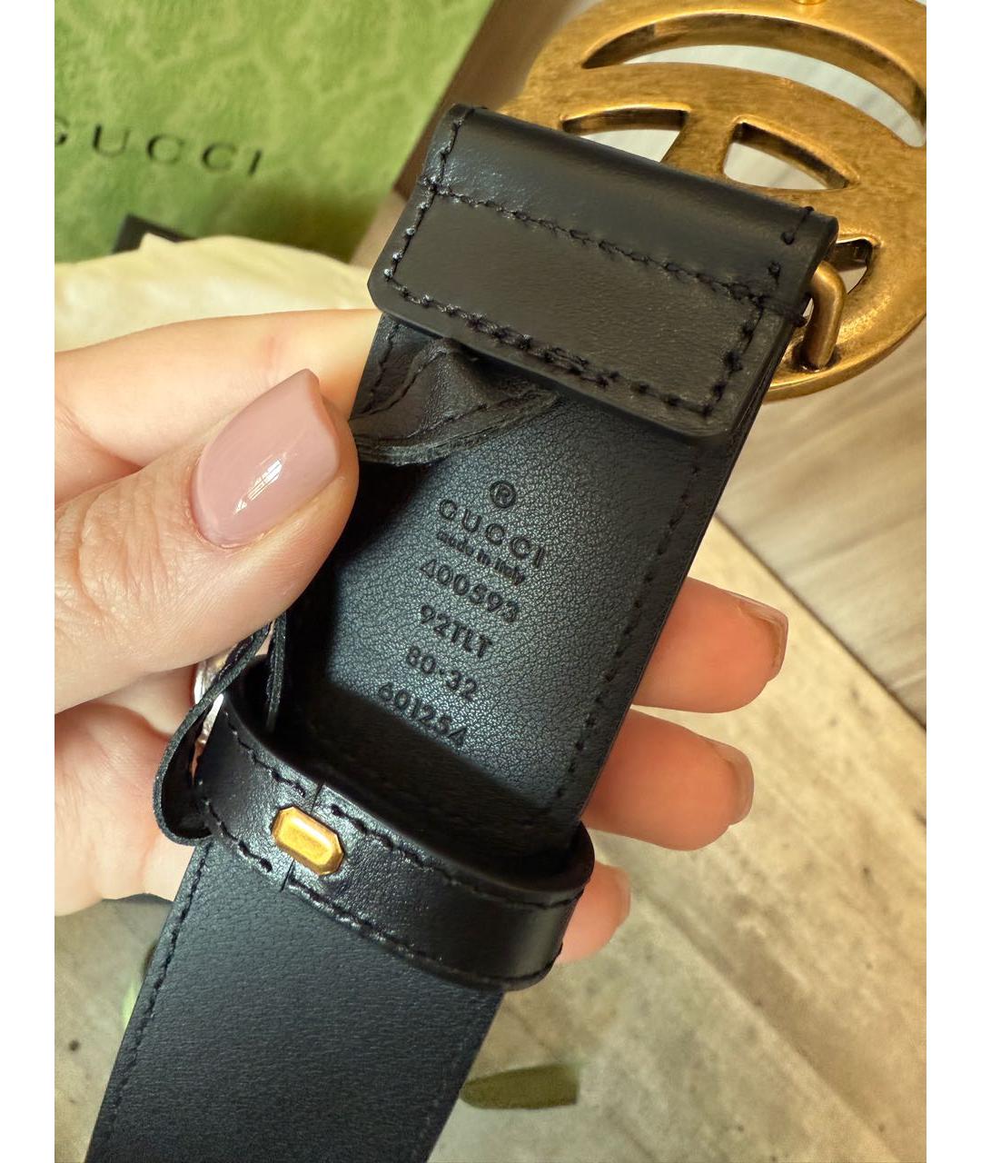 GUCCI Бежевый кожаный ремень, фото 4