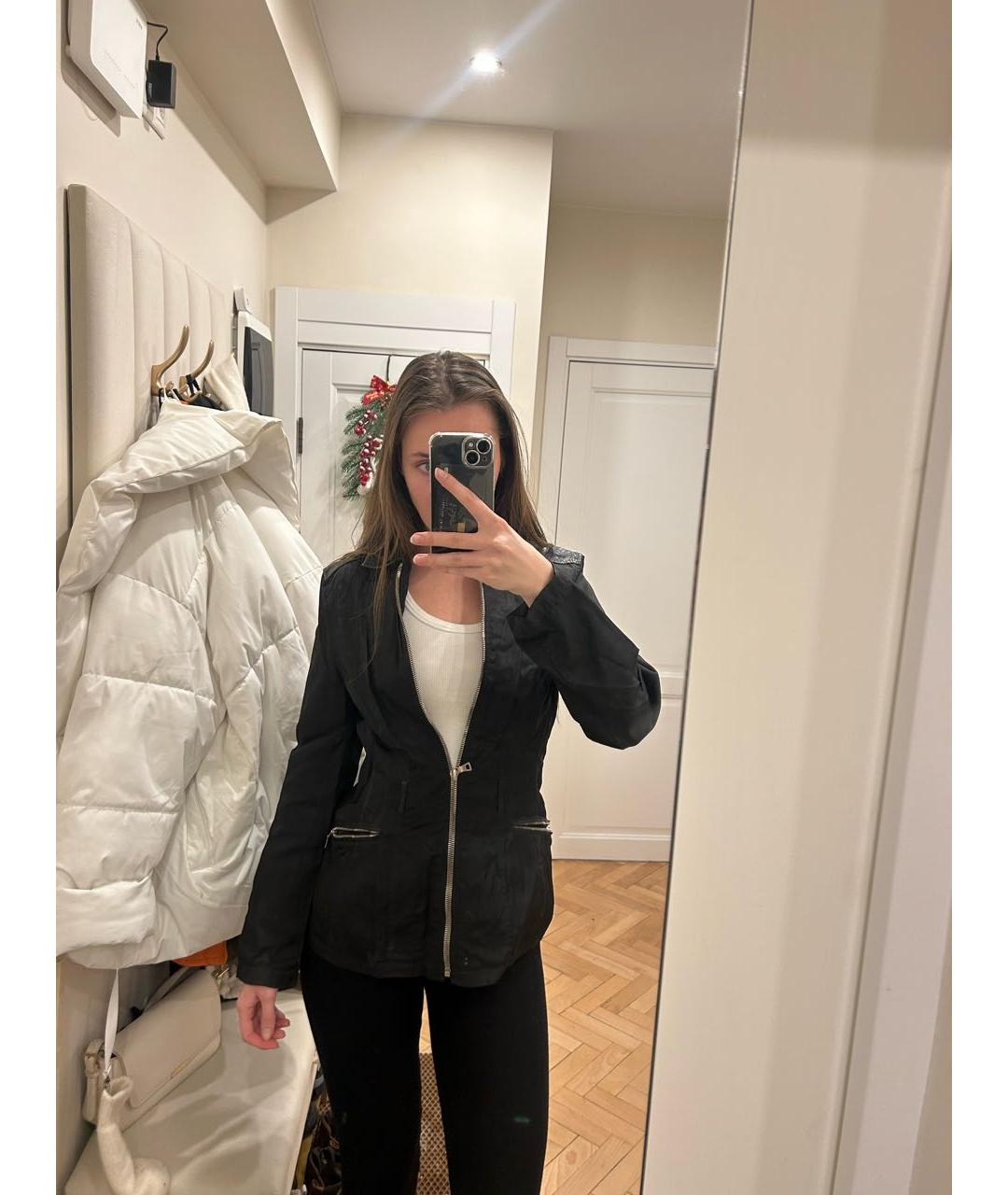 PRADA Черная кожаная куртка, фото 7