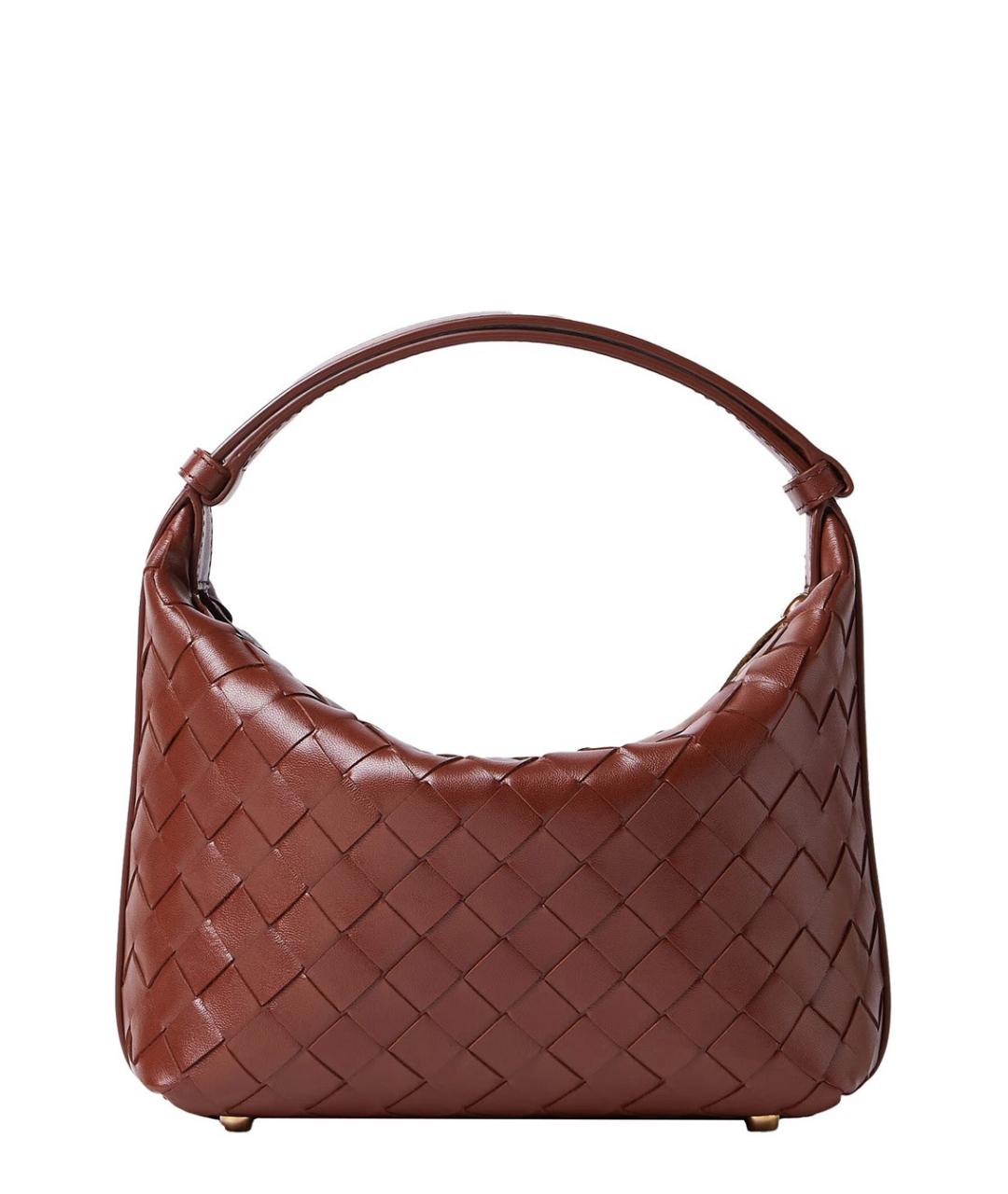 BOTTEGA VENETA Коричневая кожаная сумка через плечо, фото 1
