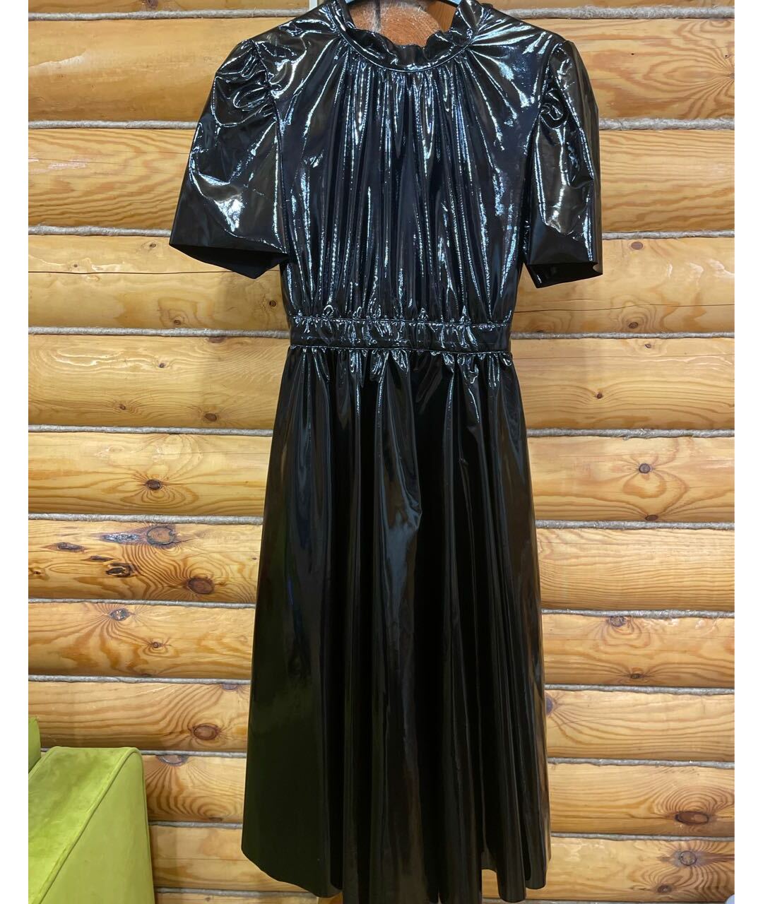MSGM Черное полиэстеровое повседневное платье, фото 5