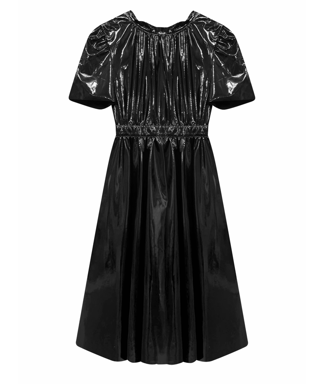 MSGM Черное полиэстеровое повседневное платье, фото 1
