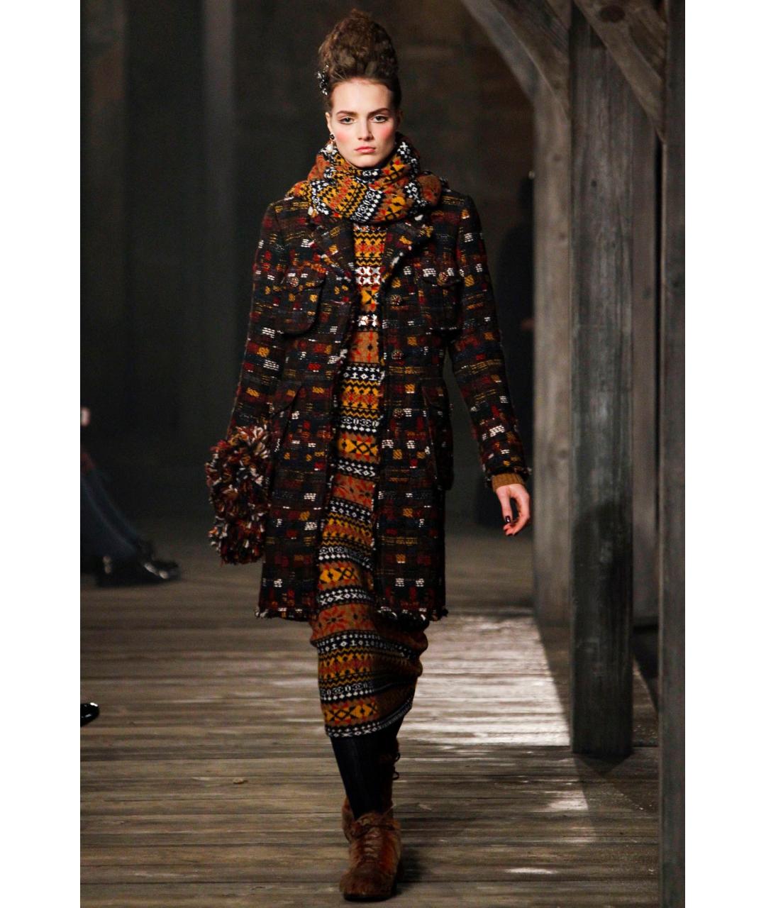 CHANEL Мульти кашемировое повседневное платье, фото 2