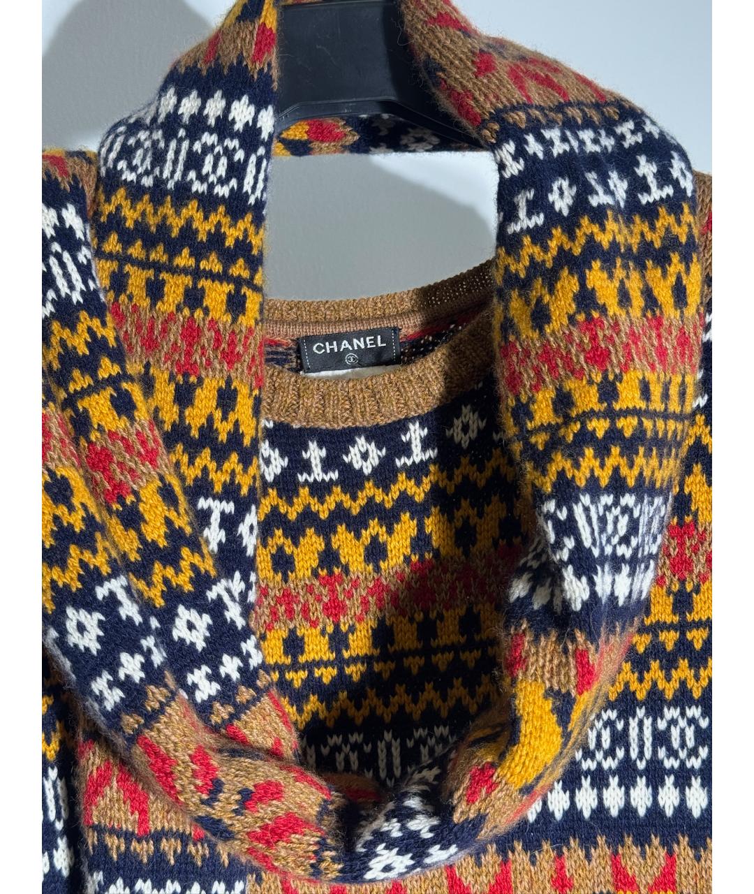 CHANEL Мульти кашемировое повседневное платье, фото 6