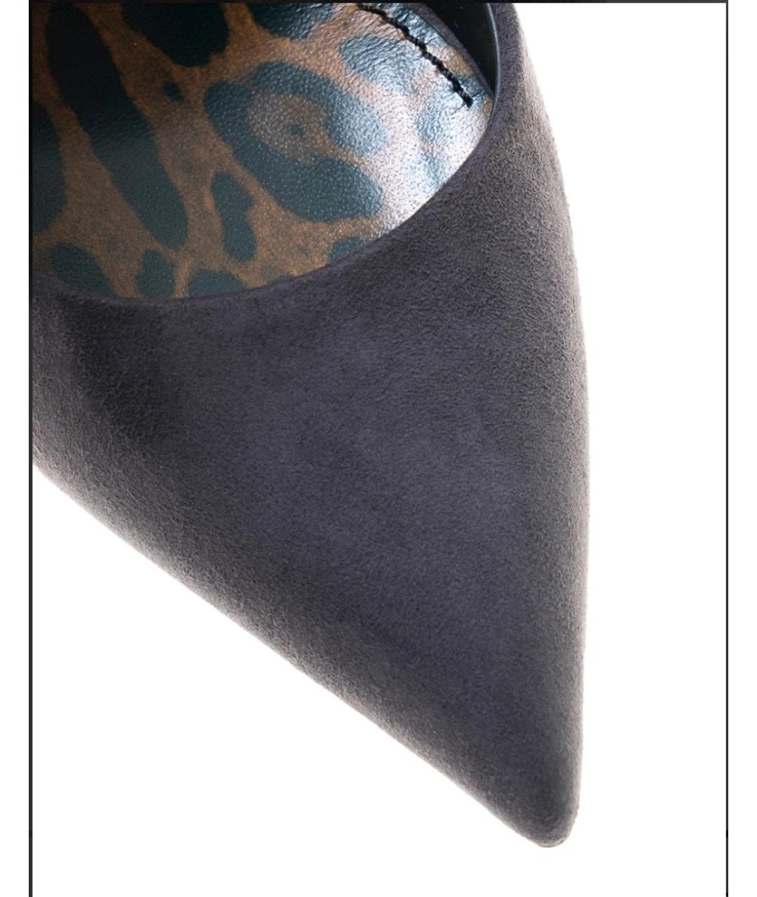 DOLCE&GABBANA Серые замшевые туфли, фото 2