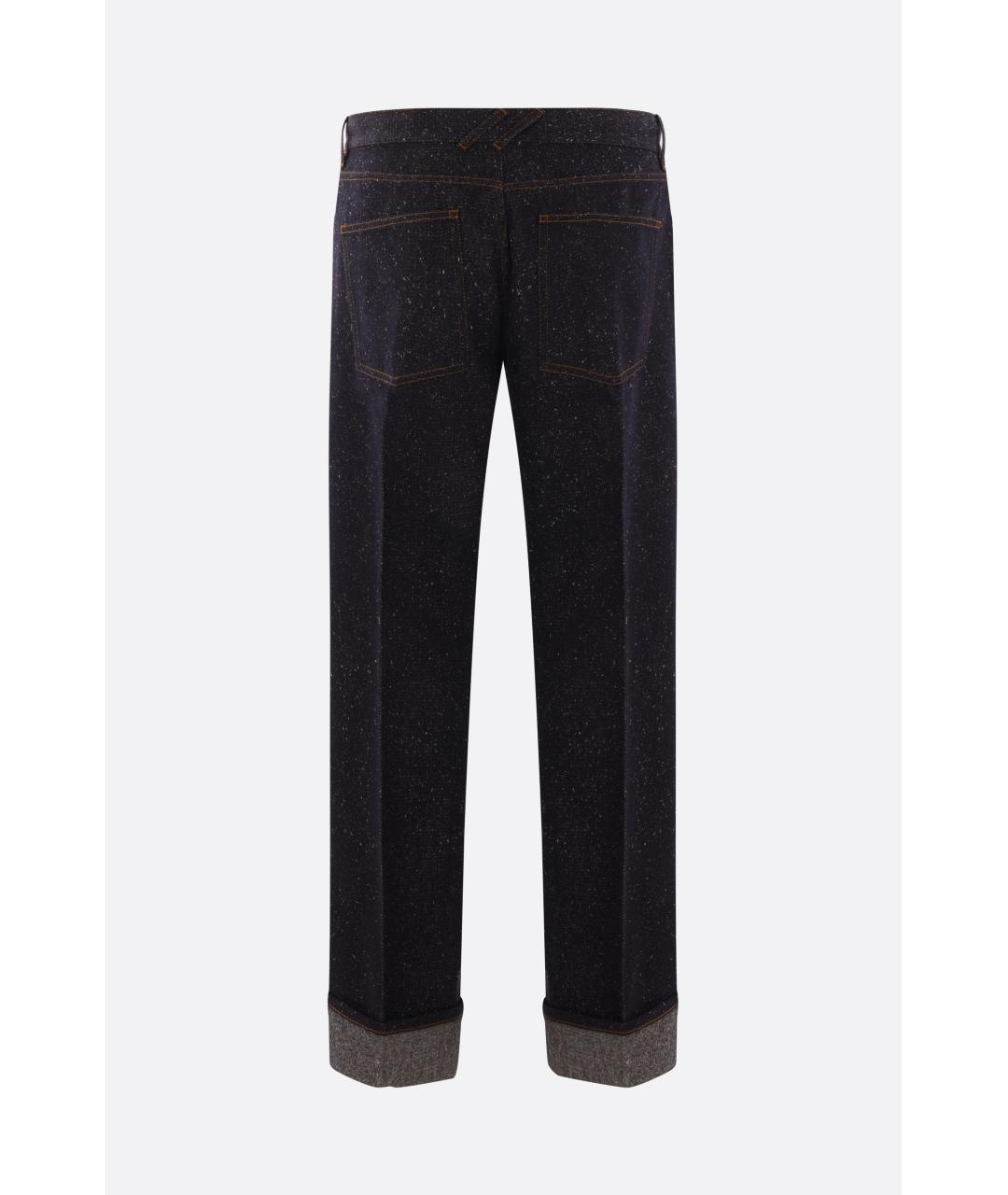 BURBERRY Темно-синие хлопковые прямые джинсы, фото 6