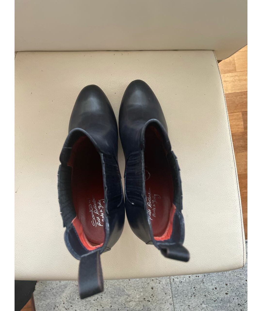 SANTONI Черные кожаные ботильоны, фото 3