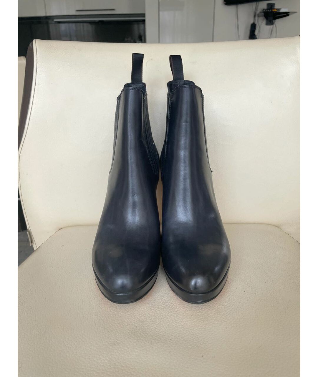 SANTONI Черные кожаные ботильоны, фото 2