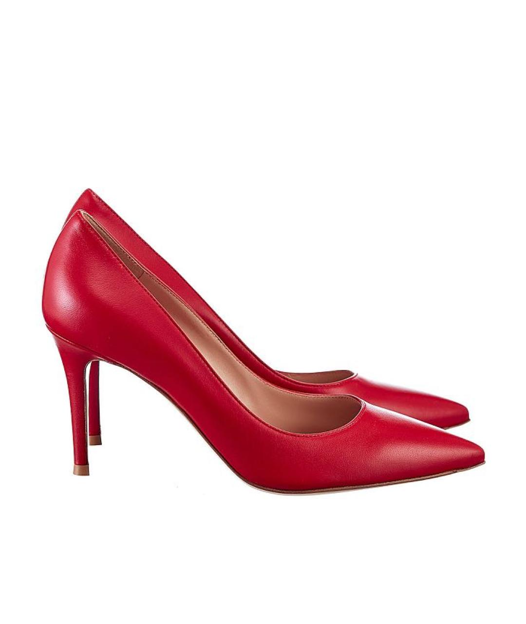 GIANVITO ROSSI Красные кожаные туфли, фото 5