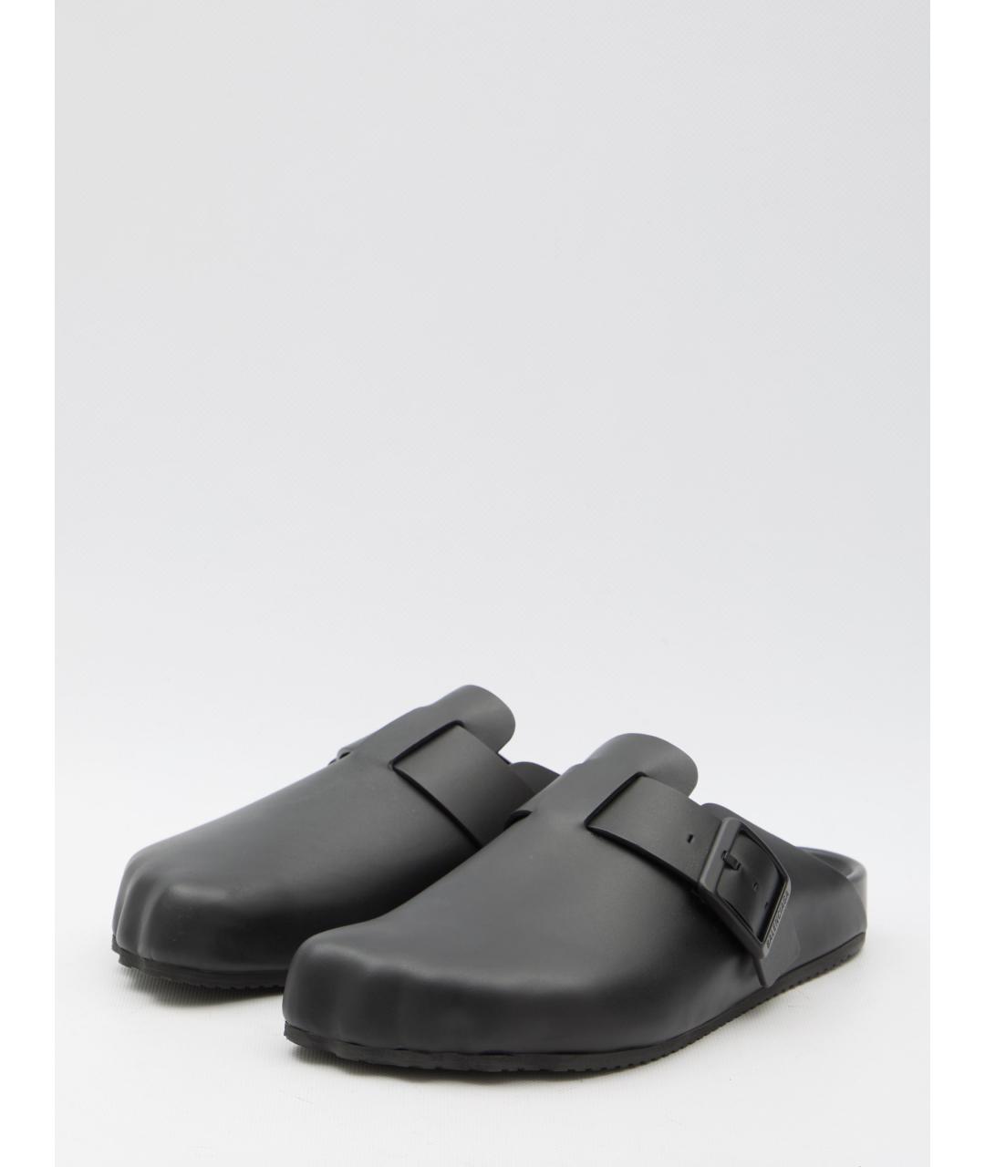BALENCIAGA Черные кожаные сандалии, фото 2