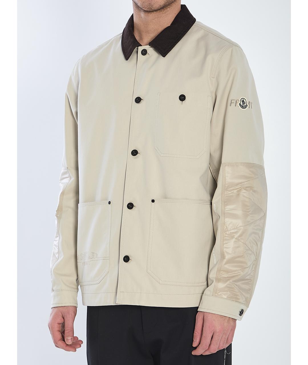 MONCLER Бежевая хлопковая куртка, фото 3