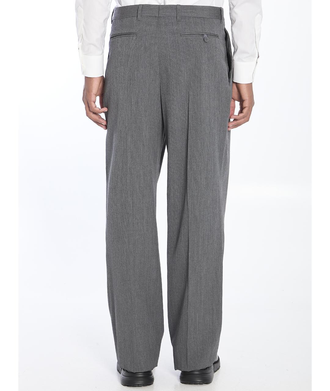 CHRISTIAN DIOR Серые шерстяные повседневные брюки, фото 4