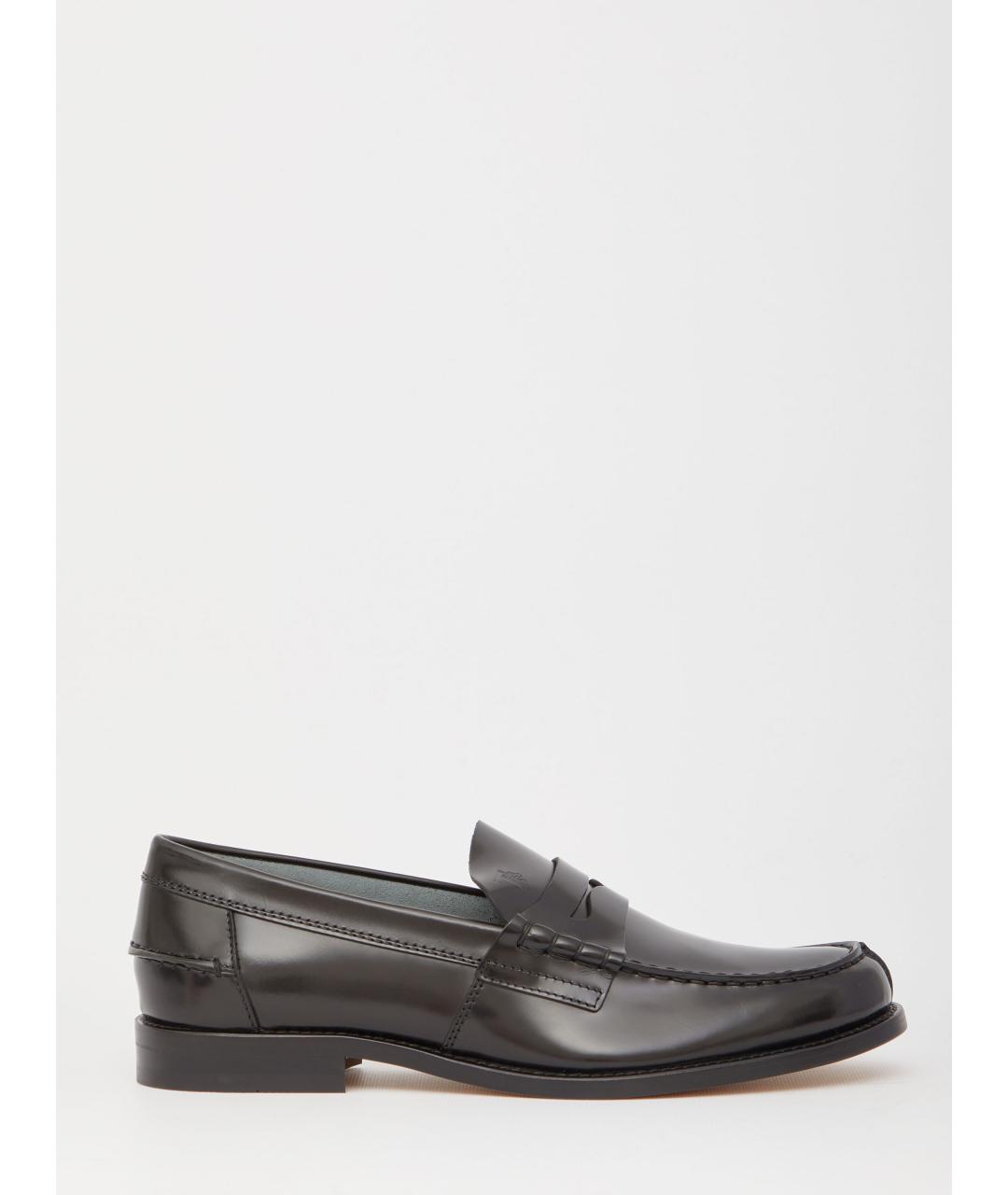 TOD'S Черные кожаные лоферы, фото 5