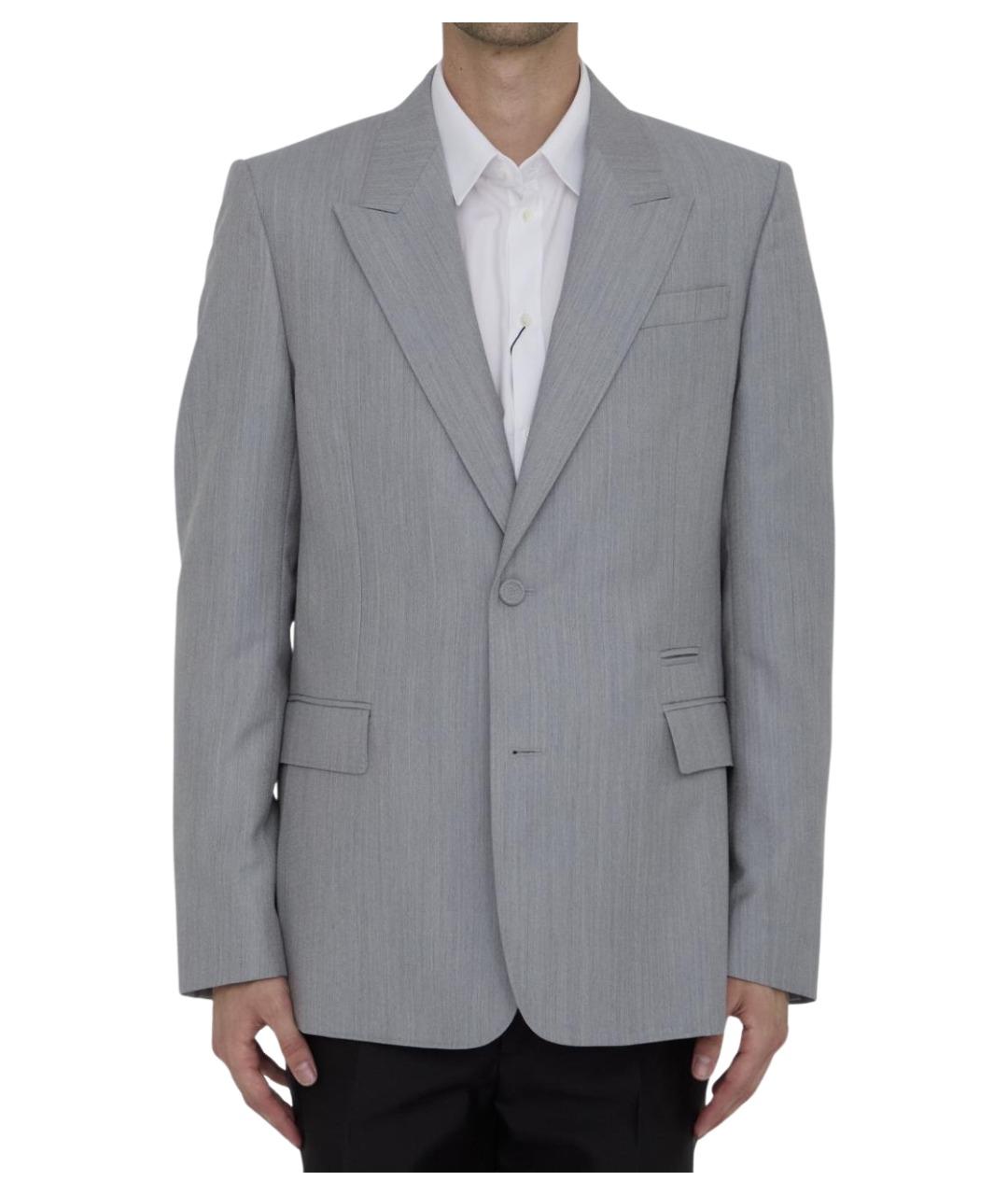 CHRISTIAN DIOR Серый шерстяной пиджак, фото 1