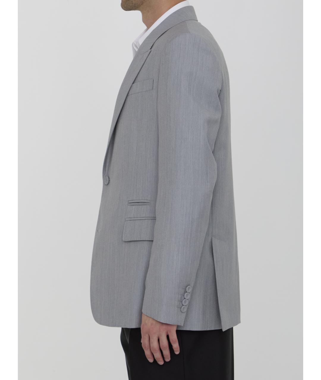 CHRISTIAN DIOR Серый шерстяной пиджак, фото 2