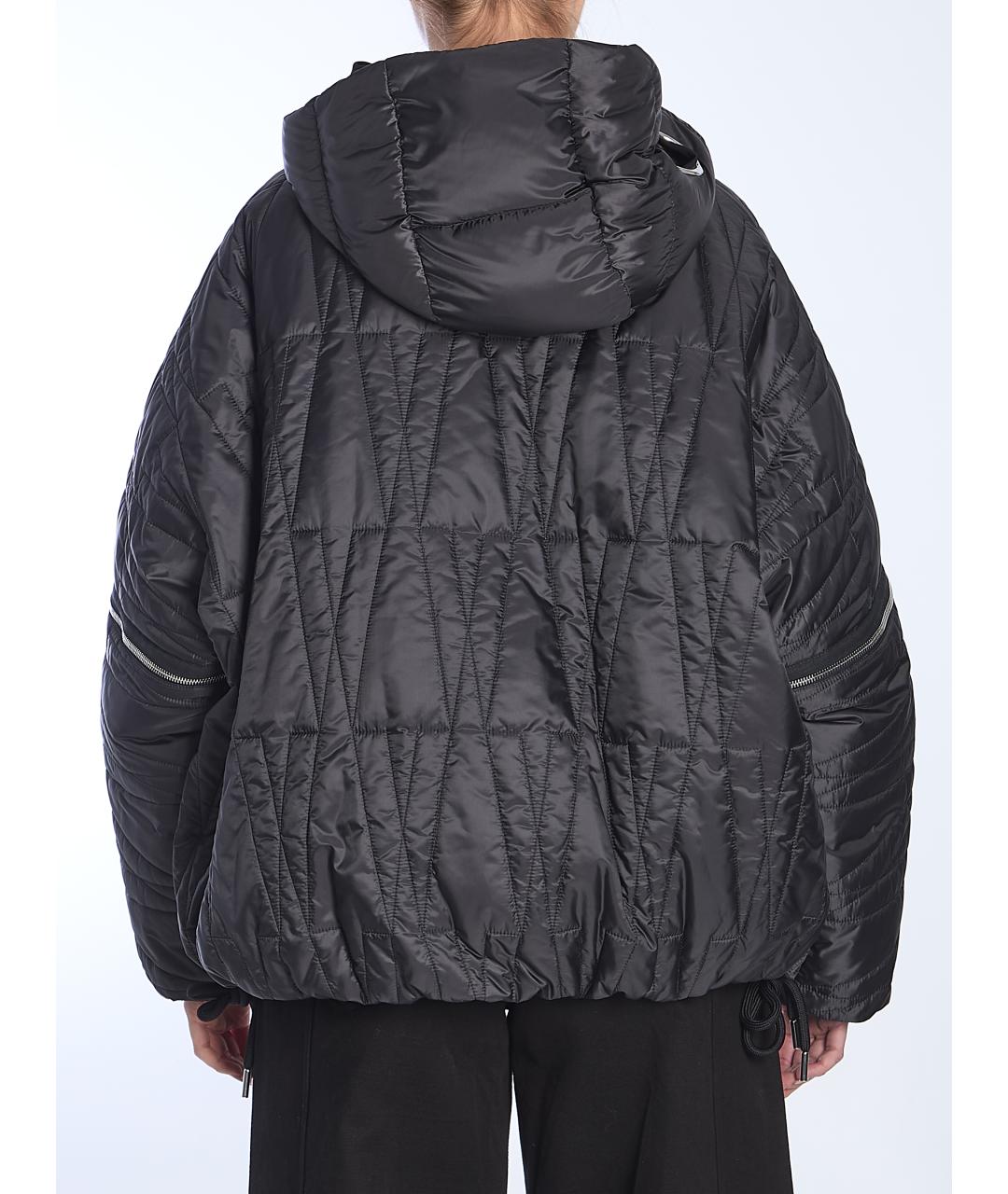 MONCLER Черная полиэстеровая куртка, фото 4