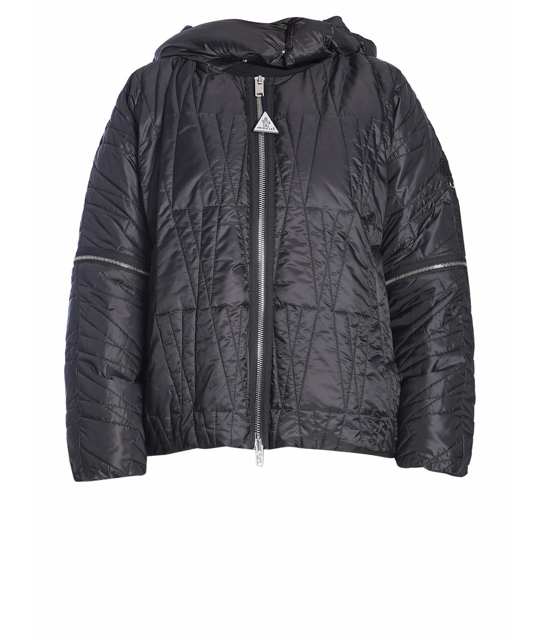 MONCLER Черная полиэстеровая куртка, фото 1